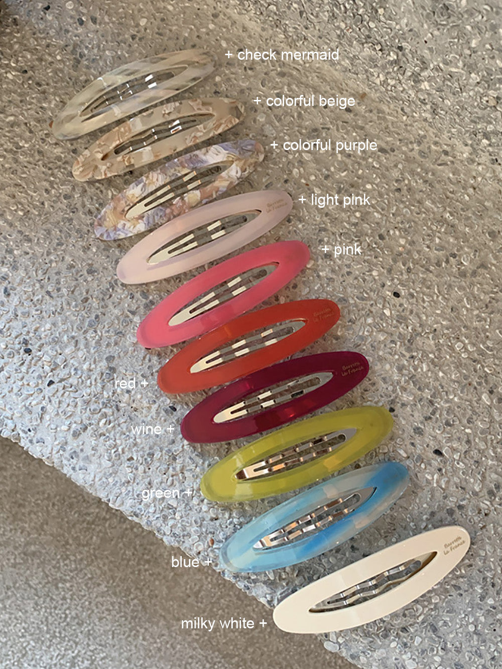 BB Hair Clips Oval Dopamine Color