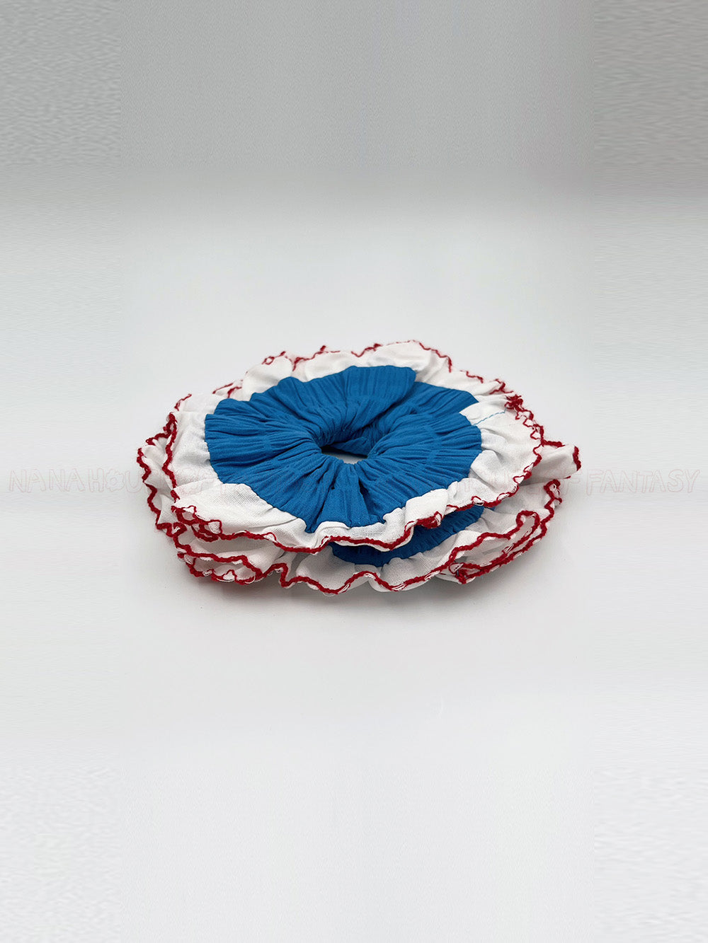 The Ultra Blue With White Ruffle