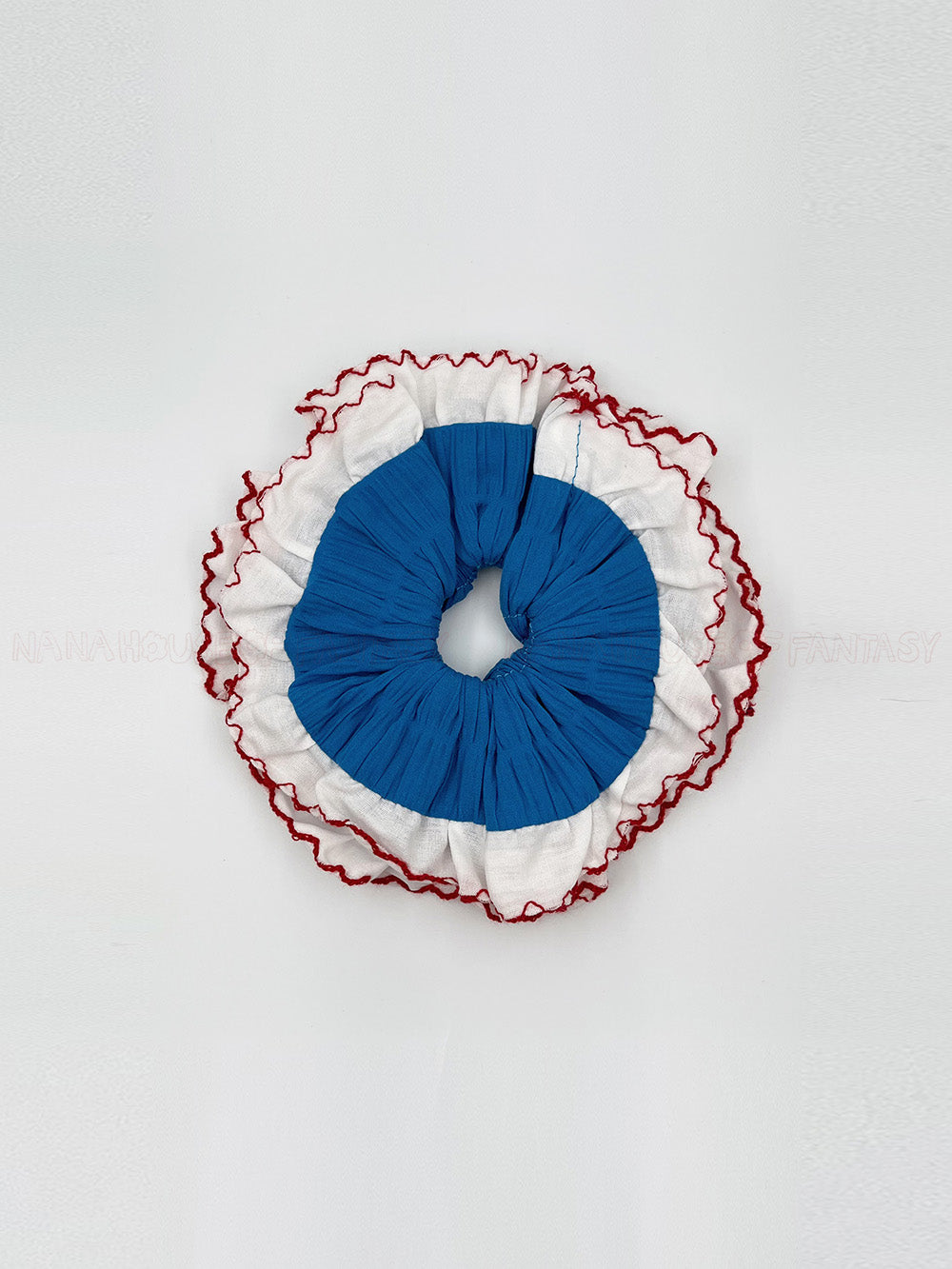 The Ultra Blue With White Ruffle