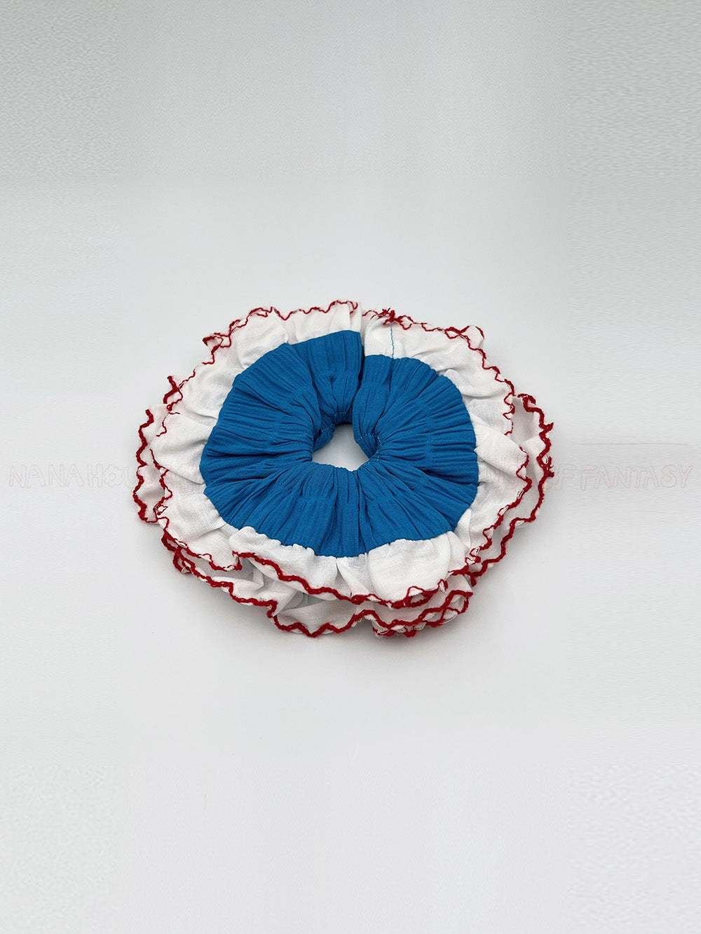 The Ultra Blue With White Ruffle