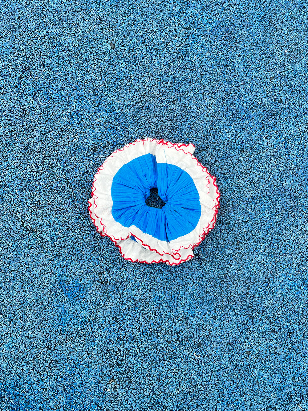 The Ultra Blue With White Ruffle