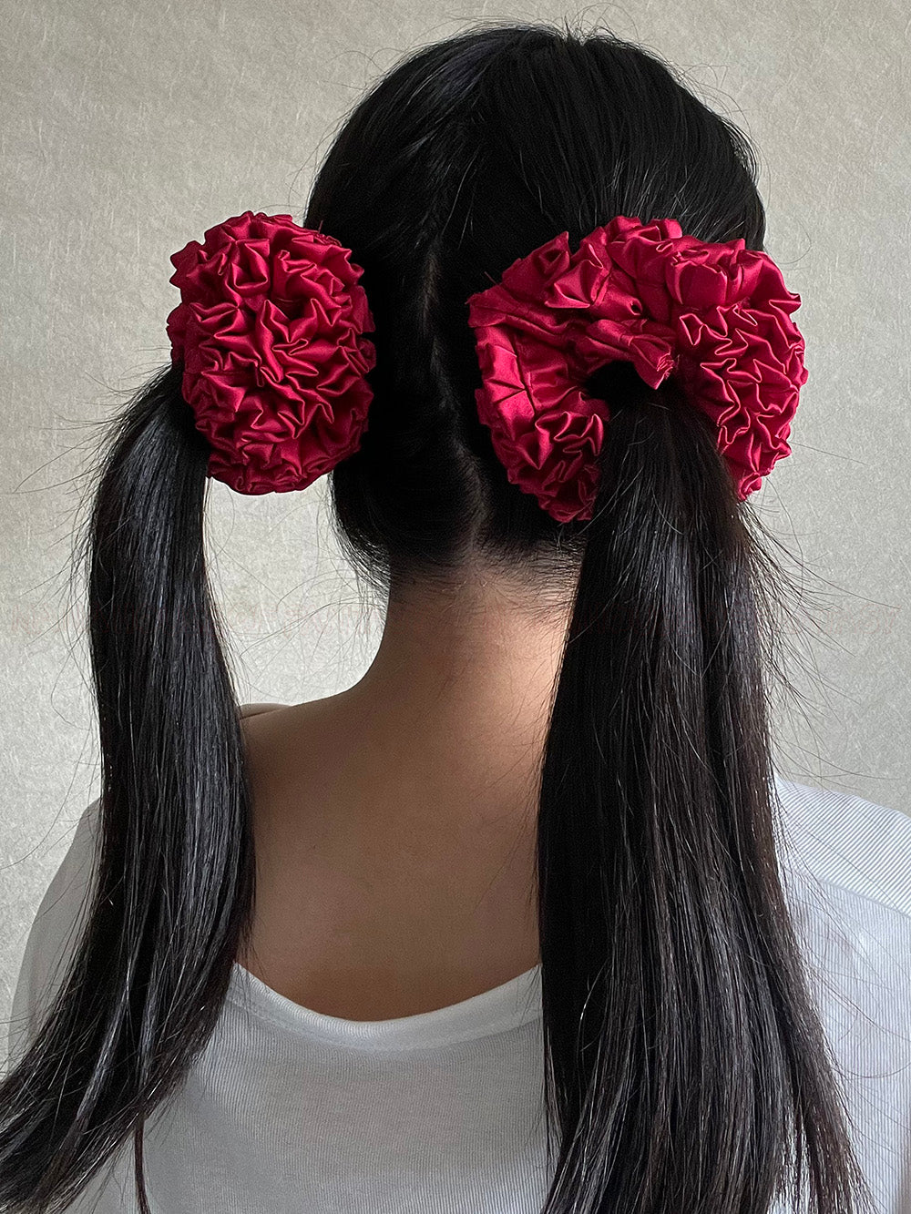Blossoming Flowers Silk Sweet Cherry Red - Baby