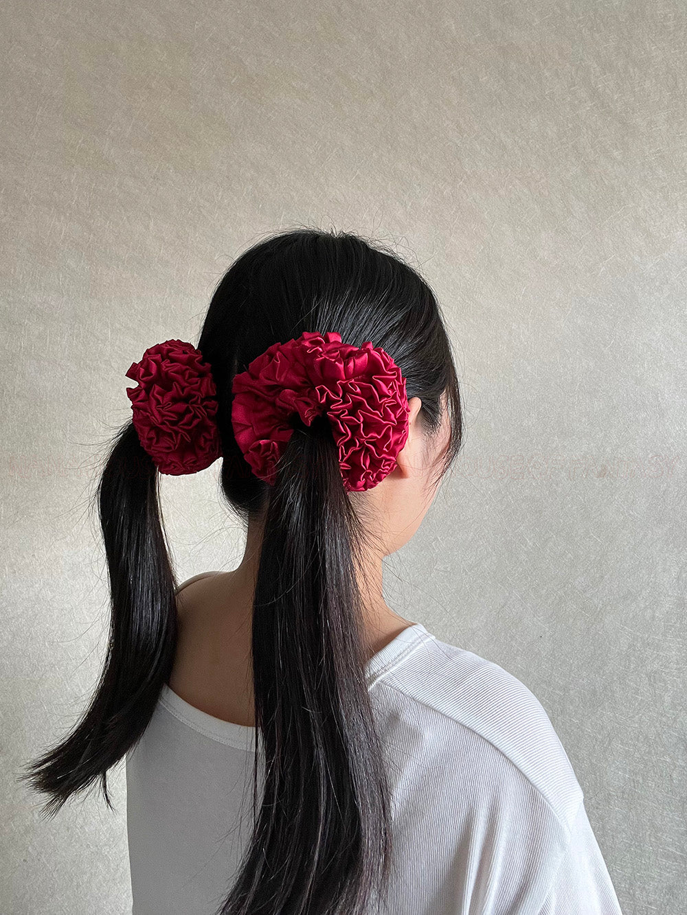 Blossoming Flowers Silk Sweet Cherry Red - Baby