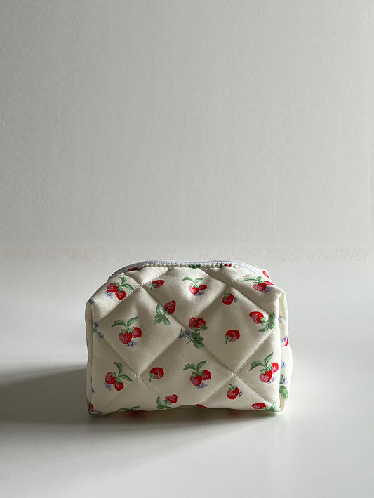 Strawberry Yellow Makeup Bag