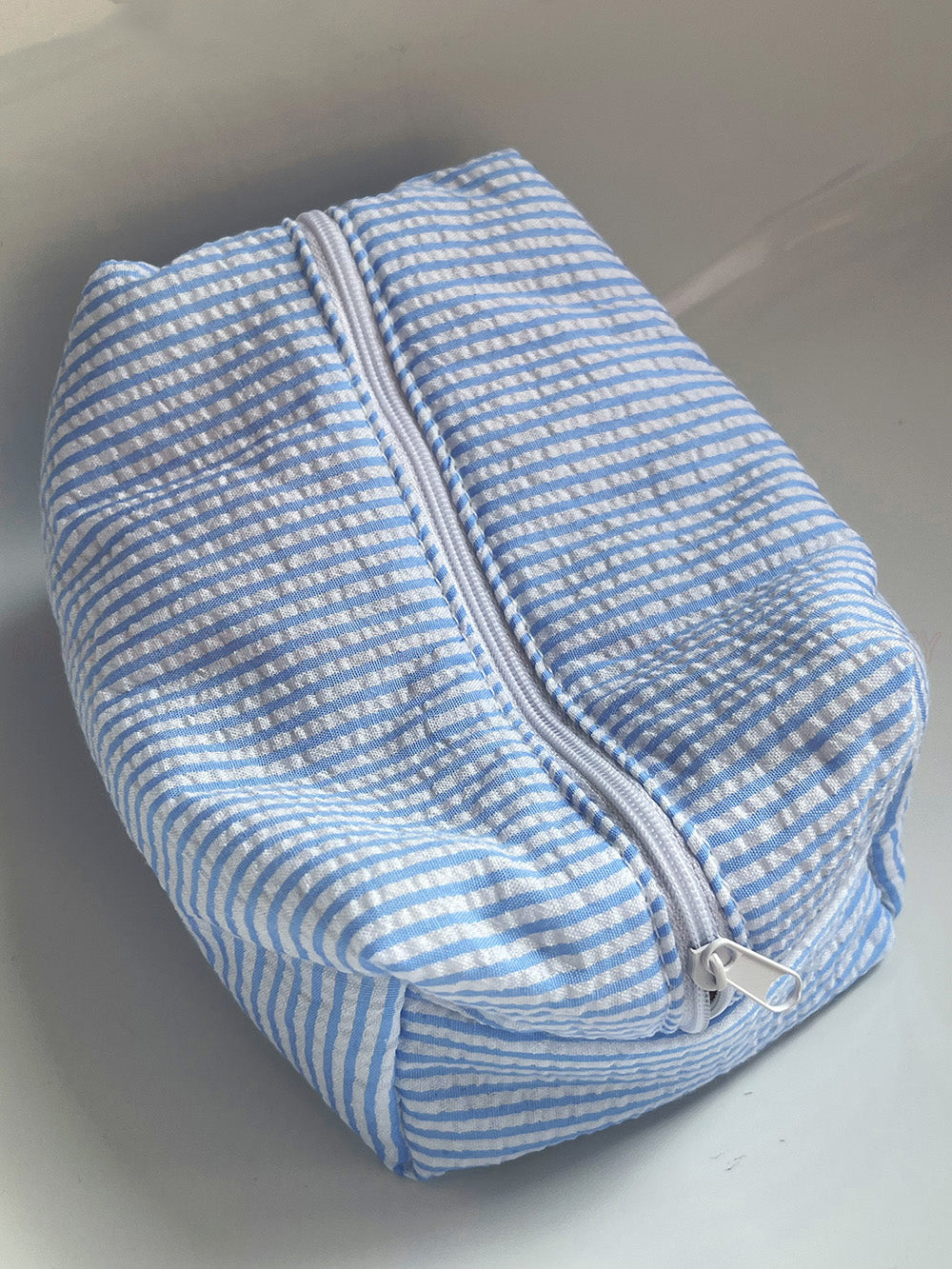 Beach Blue-White Stripe Travel Toiletry Bag