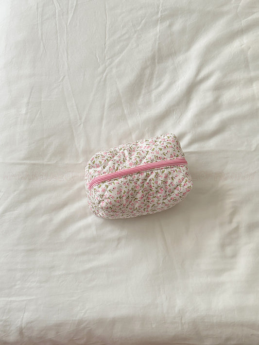 Pink Little Floral Makeup Toiletry Bag