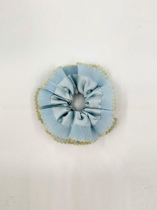 The Little Blue Silk With Lace Trim