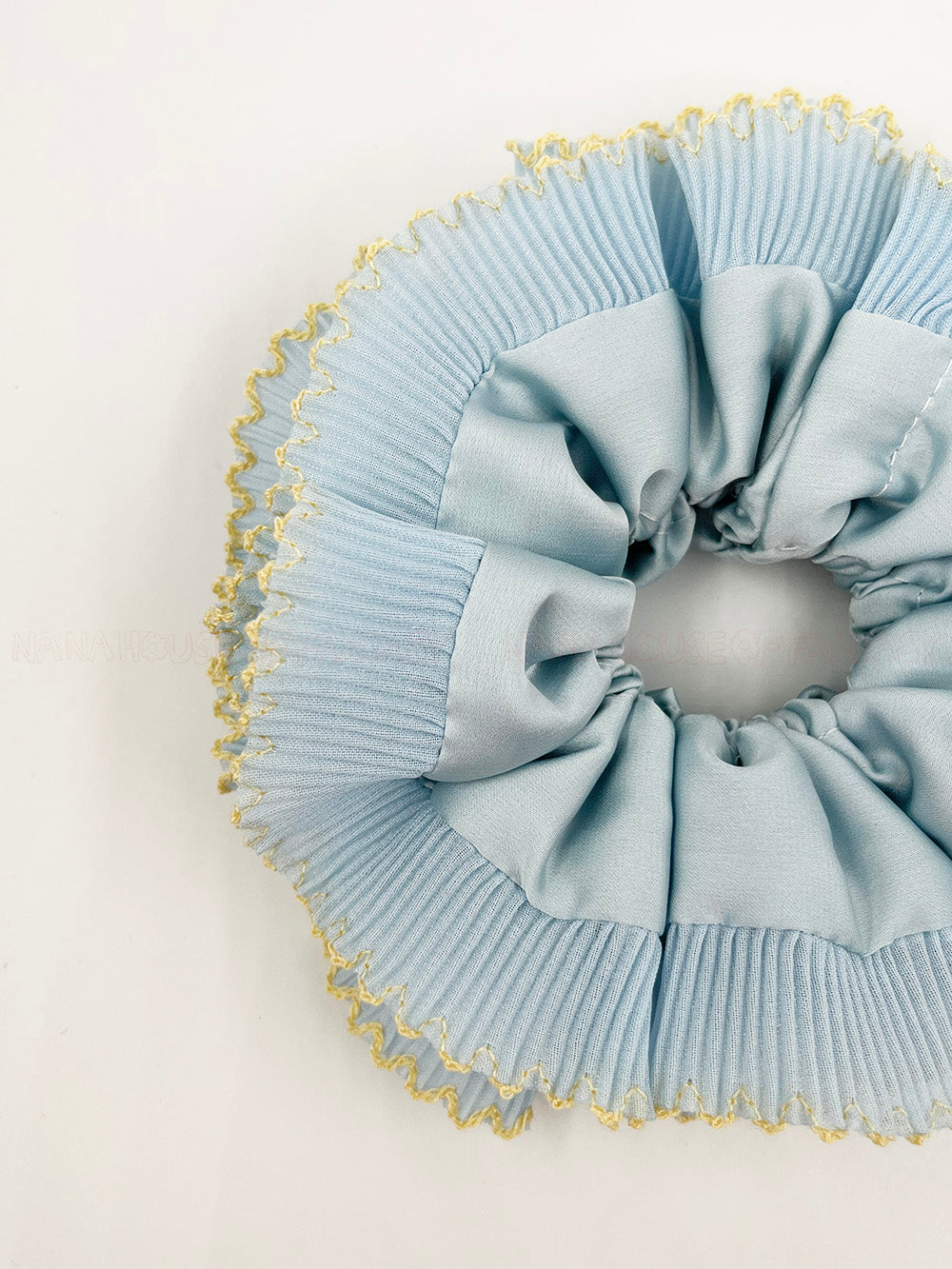 The Little Blue Silk With Lace Trim