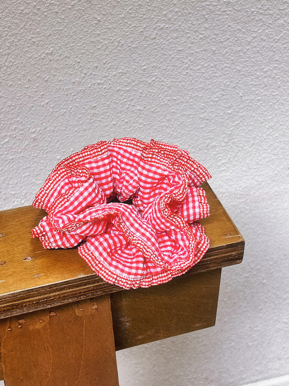 Checkered Red Big Scrunchies
