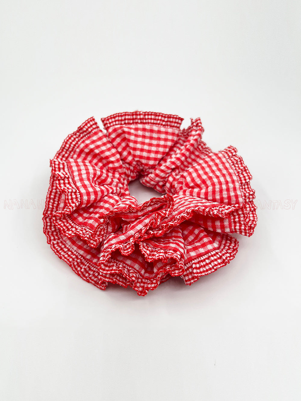 Checkered Red Big Scrunchies