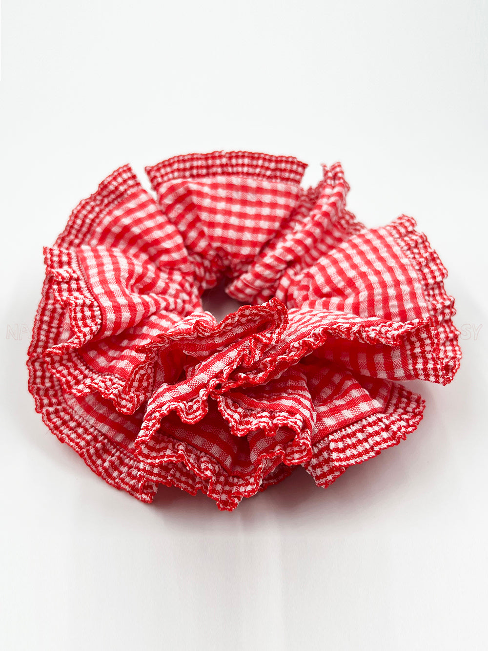 Checkered Red Big Scrunchies