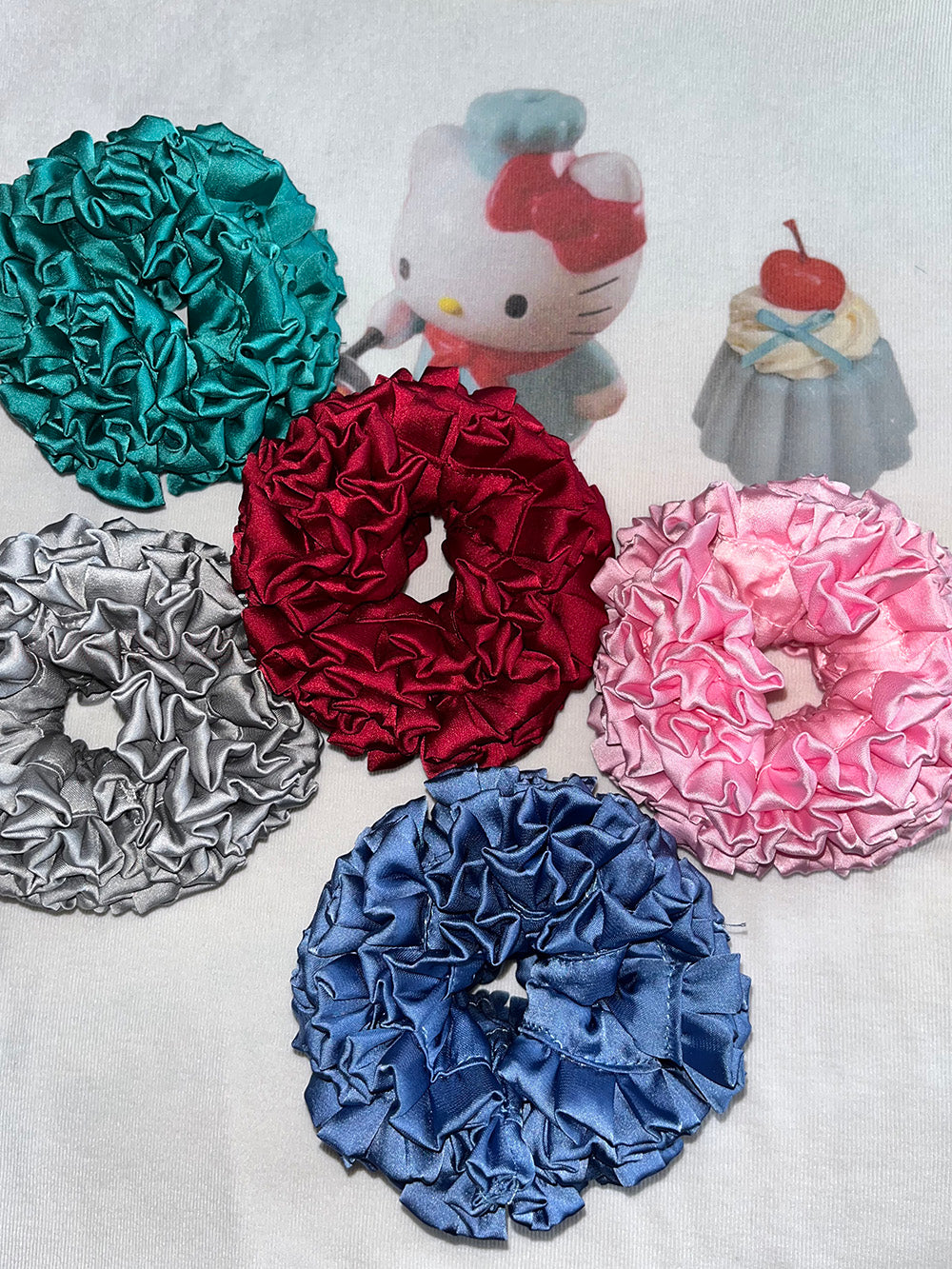 Blossoming Flowers Silk Sweet Cherry Red - Baby